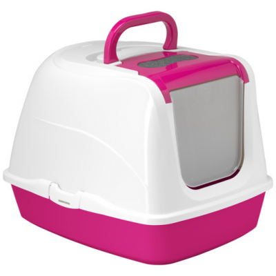 C230 Moderna Flip Cat Hot Pink-Zatvoreni toalet za mačke 50cm